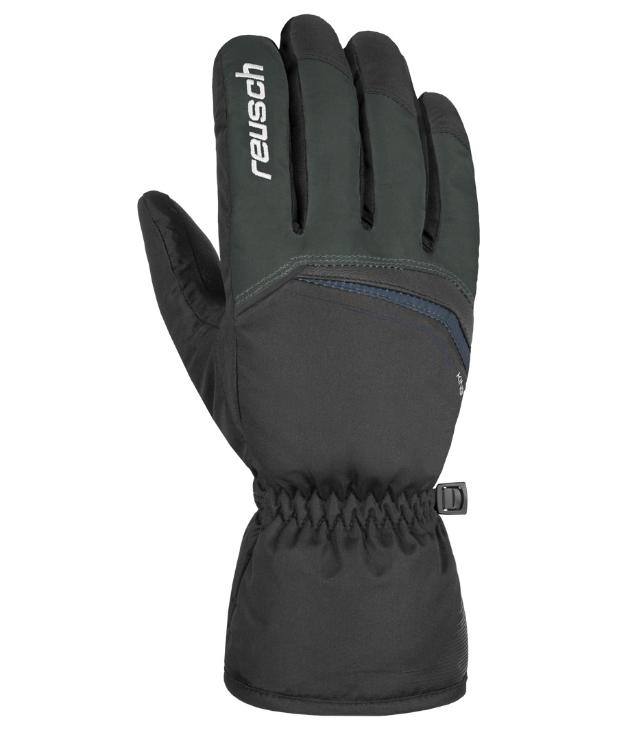 

Перчатки Reusch Snow King, 2021, dark granite/black, Черный;зеленый, Snow King