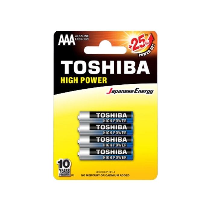 фото Батарейки toshiba alkaline aaa lr03gcp bp-4, 4 шт