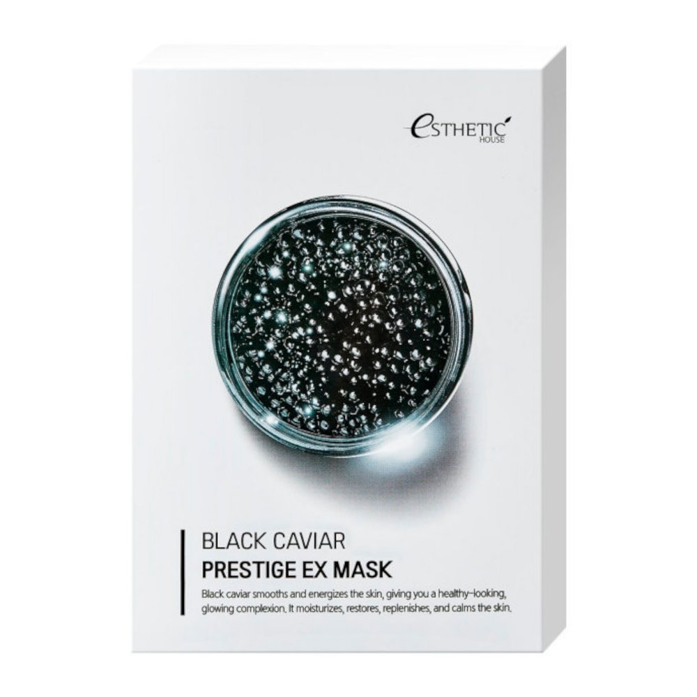 фото Набор тканевых масок esthetic black caviar prestige ex mask, 25 мл* 5шт esthetic house