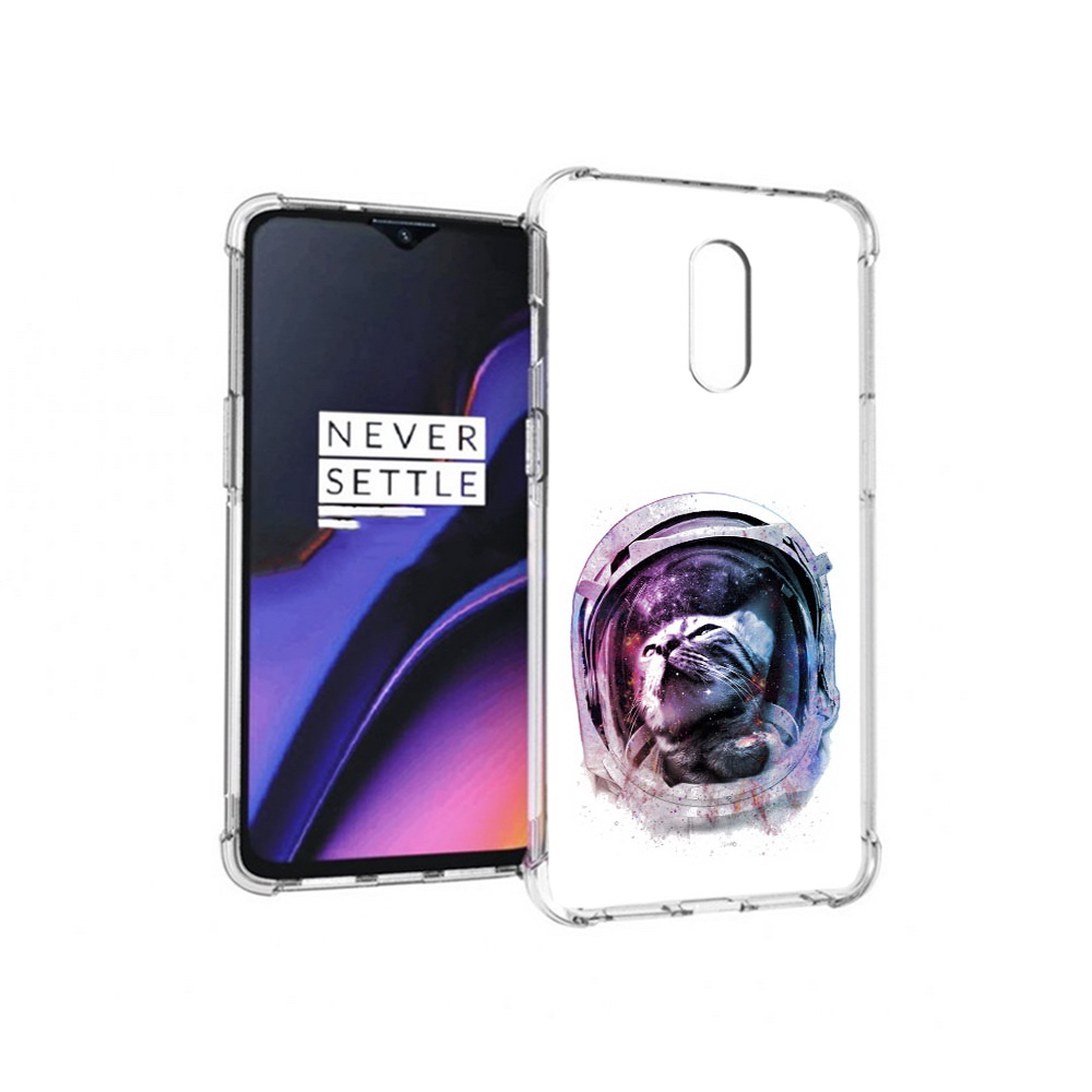 

Чехол MyPads Tocco для OnePlus 7 кот в шлеме (PT227043.140.396), Прозрачный, Tocco