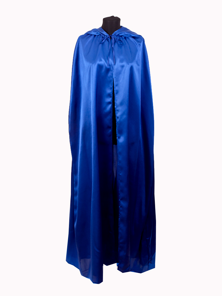 фото Карнавальный костюм артэ театральная галерея плащ с капюшоном б/рукав цв. синий р. 50-52