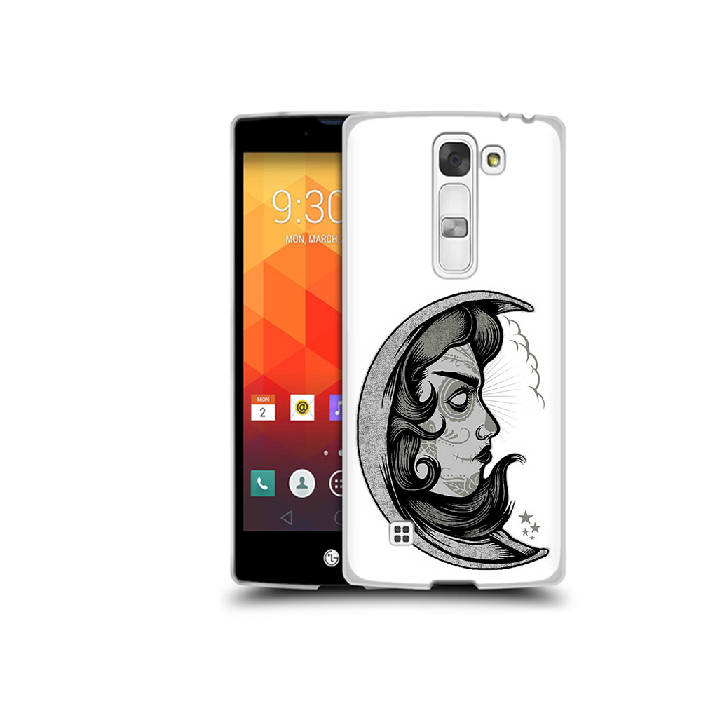 

Чехол MyPads Tocco для LG Magna черно белая луна с лицом (PT13410.79.680), Прозрачный, Tocco
