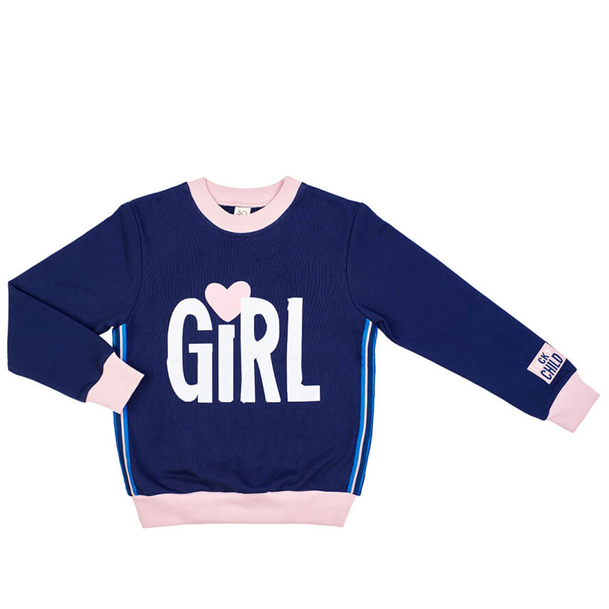 

Свитшот Lucky Child Скажи да синий/розовый р.74, GL001182992