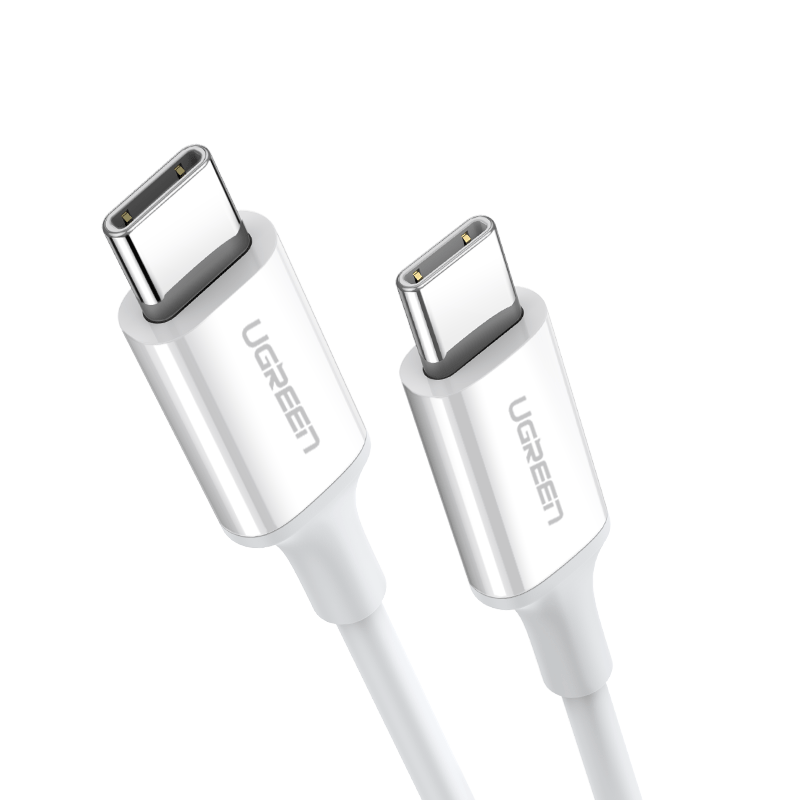 Кабель UGREEN US264 (60519) USB-C 2.0 Male To USB-C 2.0 Male 3A Data Cable. 1,5 м. Белый