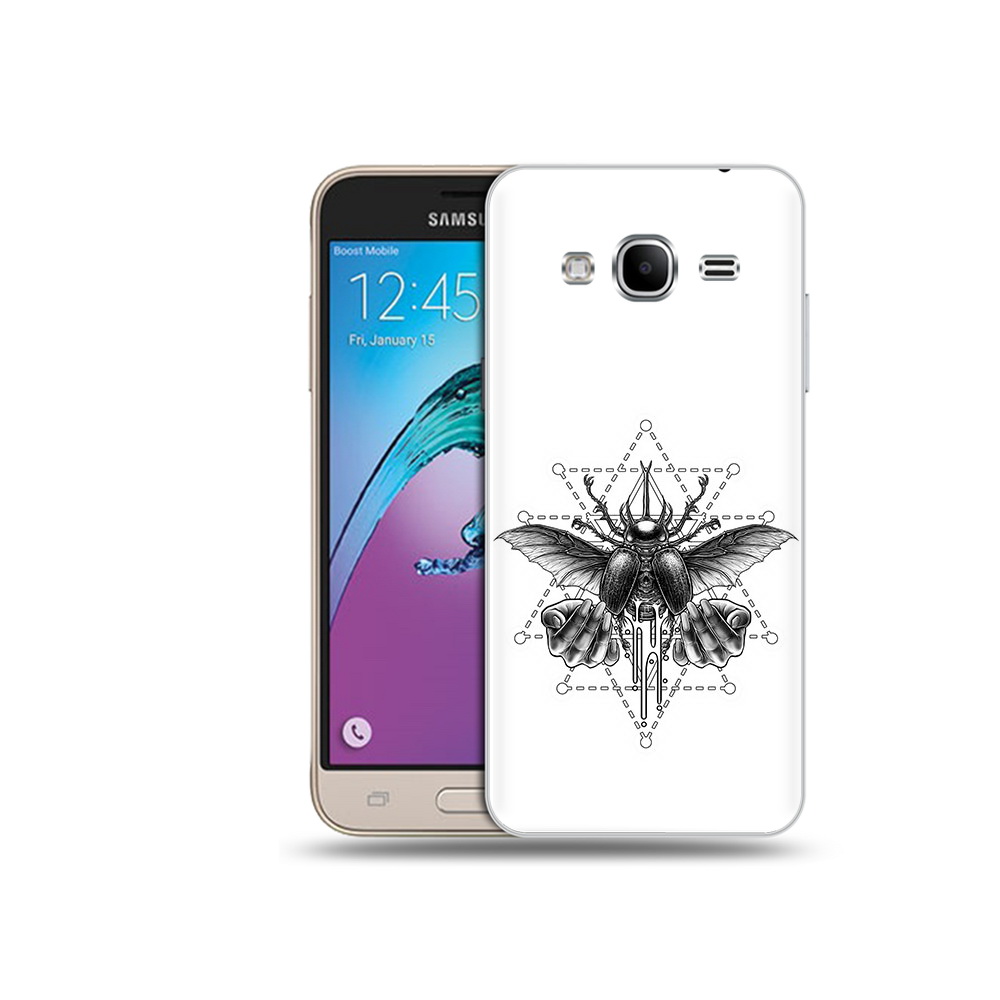

Чехол MyPads Tocco для Samsung Galaxy J3 (2016) скарабей (PT29089.580.601), Прозрачный, Tocco