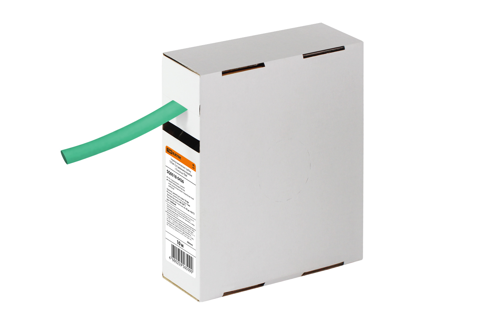 Термоусаживаемая трубка TDM ELECTRIC ТУТнг 10/5 зеленая в коробке (10 м/упак) SQ0518-0426