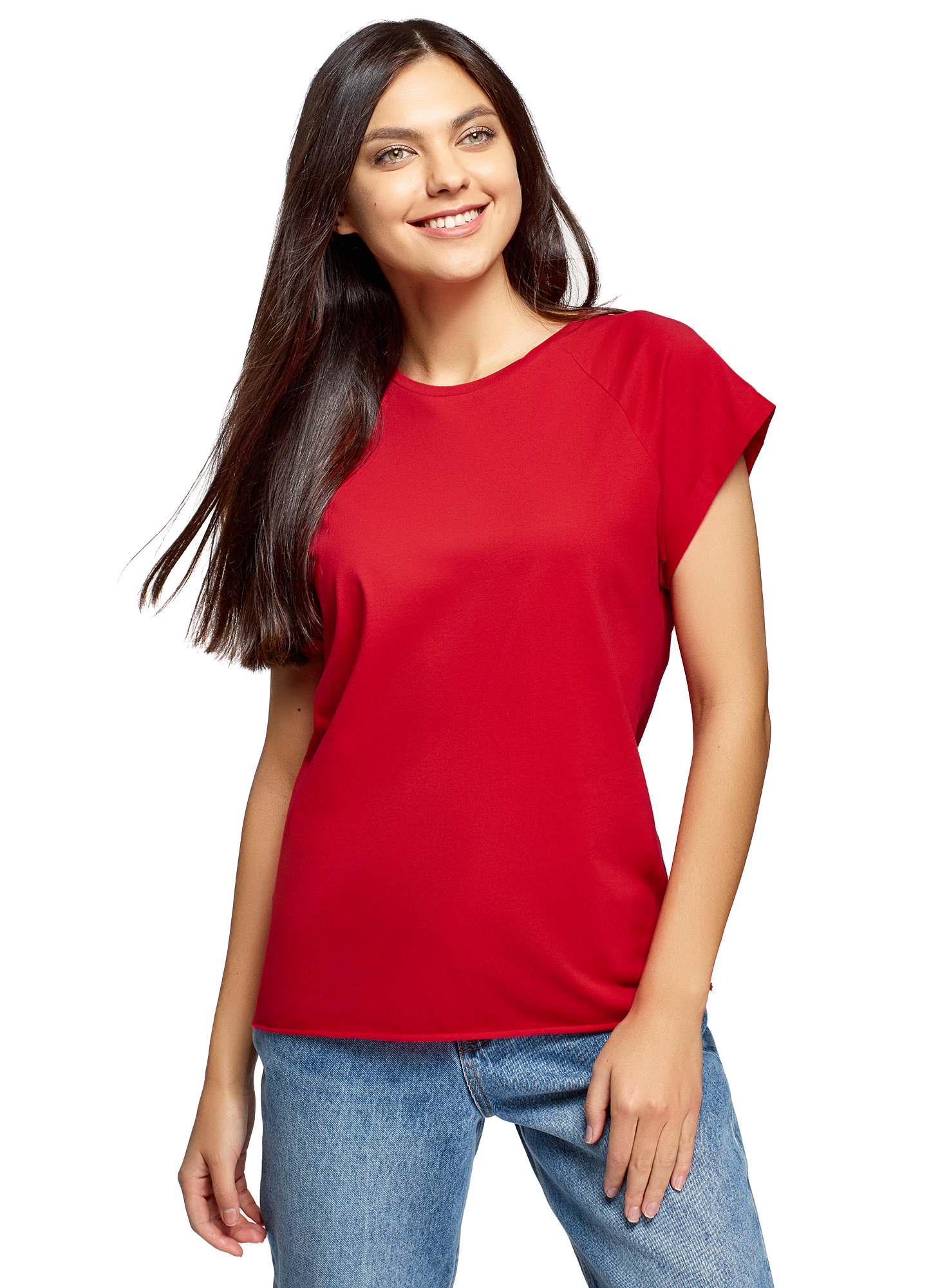 

Футболка женская oodji 14707001-4B красная 2XL, 14707001-4B
