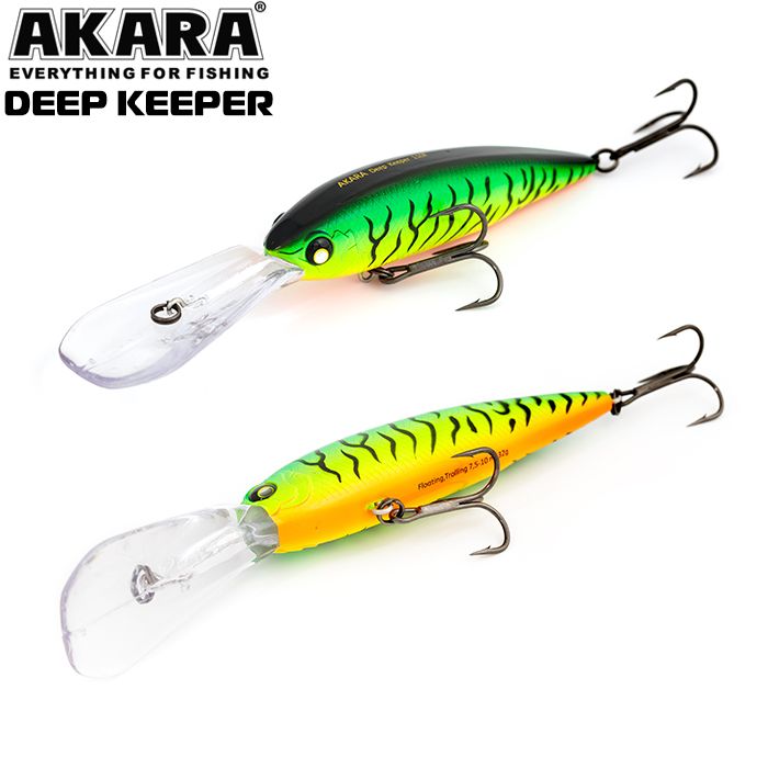 

Воблер Akara Deep Keeper 110F 32 гр 1-1/7 oz 4,3 in A68, Разноцветный, Deep Keeper