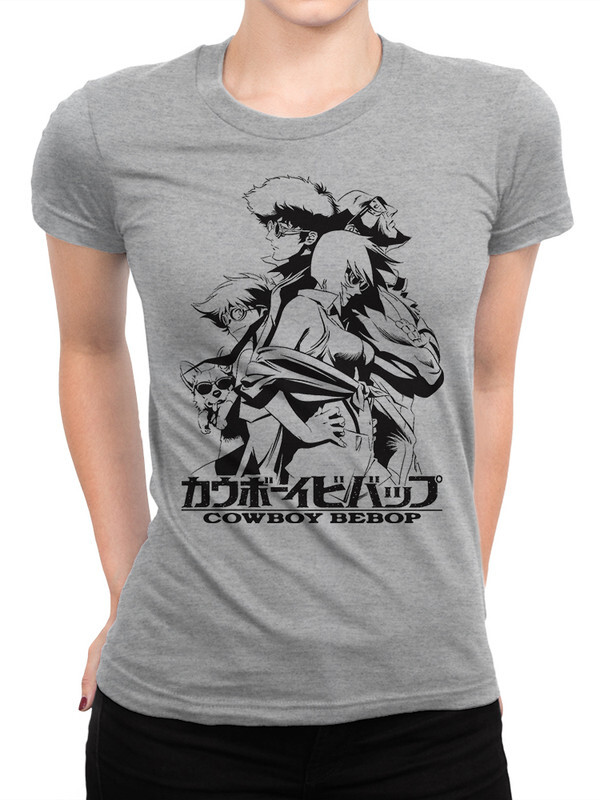 

Футболка женская Dream Shirts Ковбой Бибоп - Cowboy Bebop серая L, Ковбой Бибоп - Cowboy Bebop