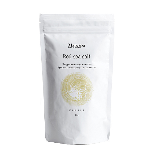 Соль морская Marespa Красного моря c эфирным маслом ванили и иланг-иланг 1000 г рамед ная морская соль с эфирным маслом мяты 1000