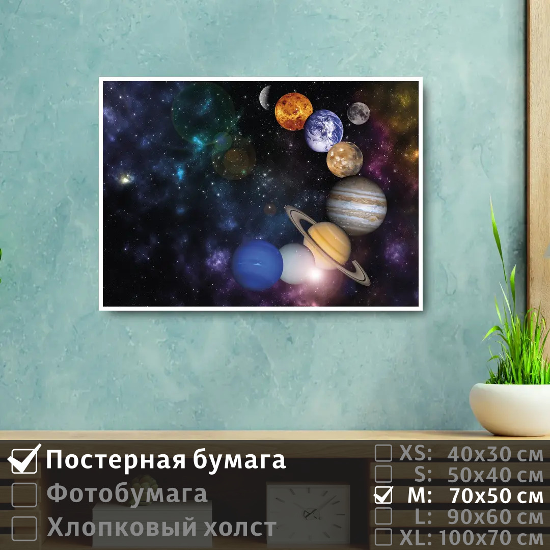 

Постер на стену ПолиЦентр Солнечная система в звездном пространстве 70х50 см, СолнечнаяСистемаВЗвездномПространстве