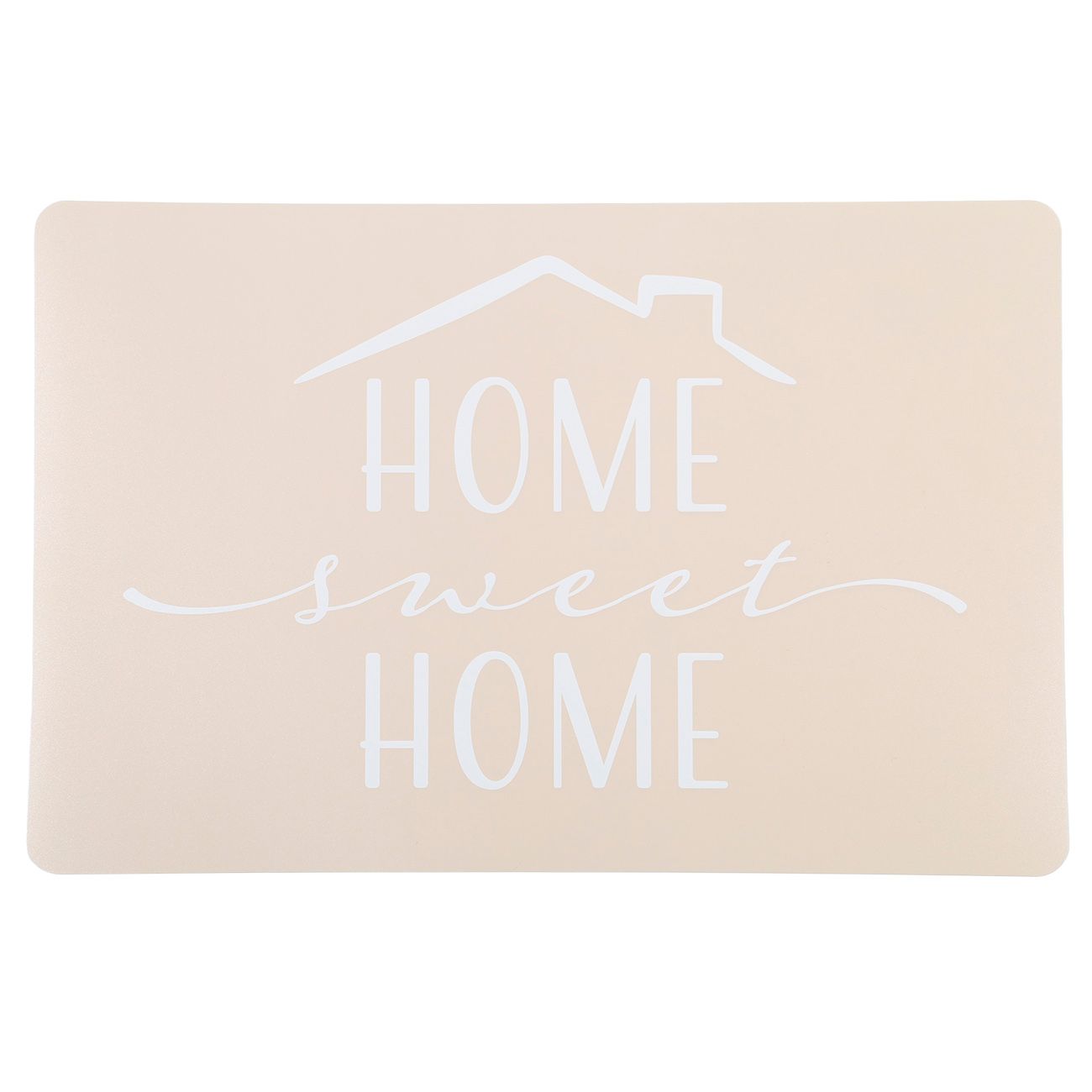 Салфетка под приборы 28х43см 2шт пластик прямоугольн бел/беж Home sweet home Plastic print