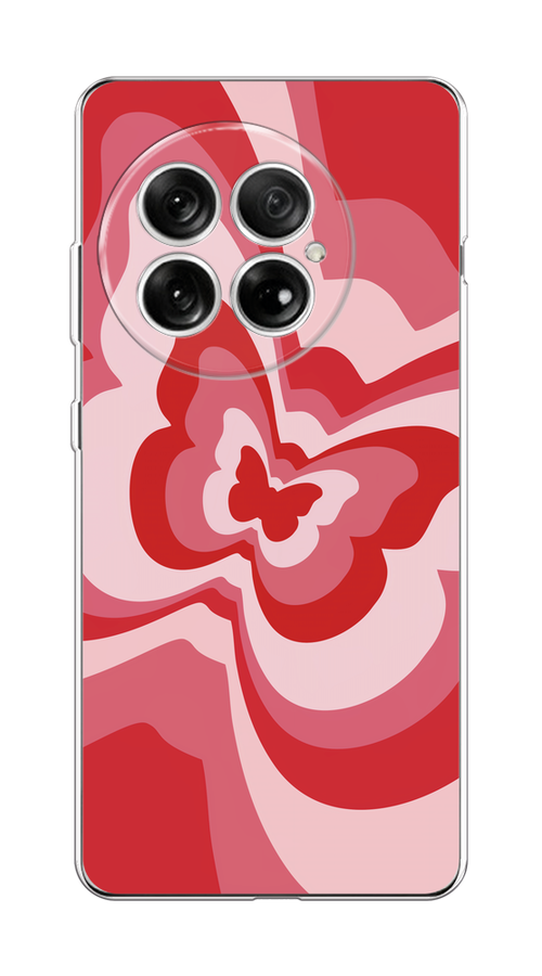 

Чехол на OnePlus 13 "Бабочка в стиле хиппи", Красный;розовый, 155350-1