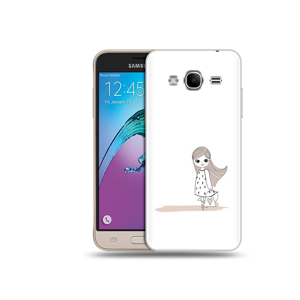 Чехол MyPads Tocco для Samsung Galaxy J3 (2016) Девочка с сумкой (PT29089.580.61)