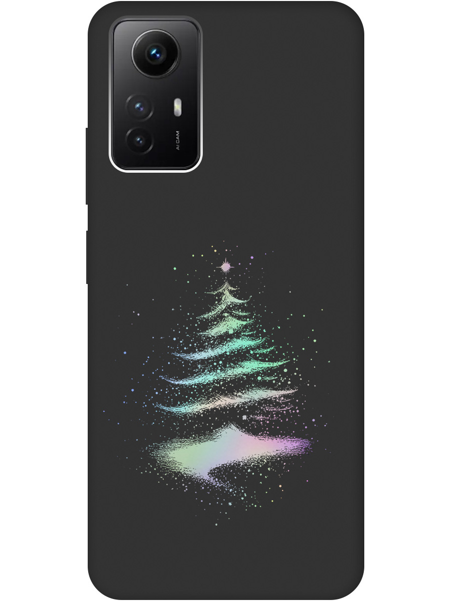 

Силиконовый чехол на Xiaomi Redmi Note 12s с принтом "Елочка" матовый черный, Черный;серебристый, 778676941