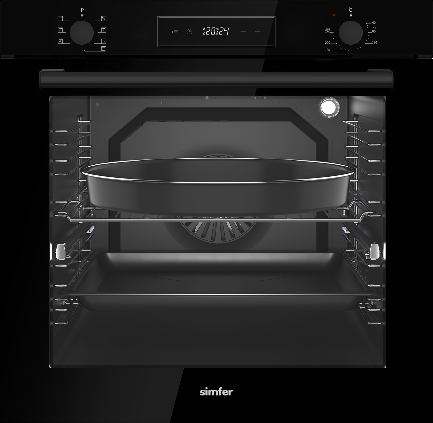 Встраиваемый электрический духовой шкаф Simfer B6ES68177 черный