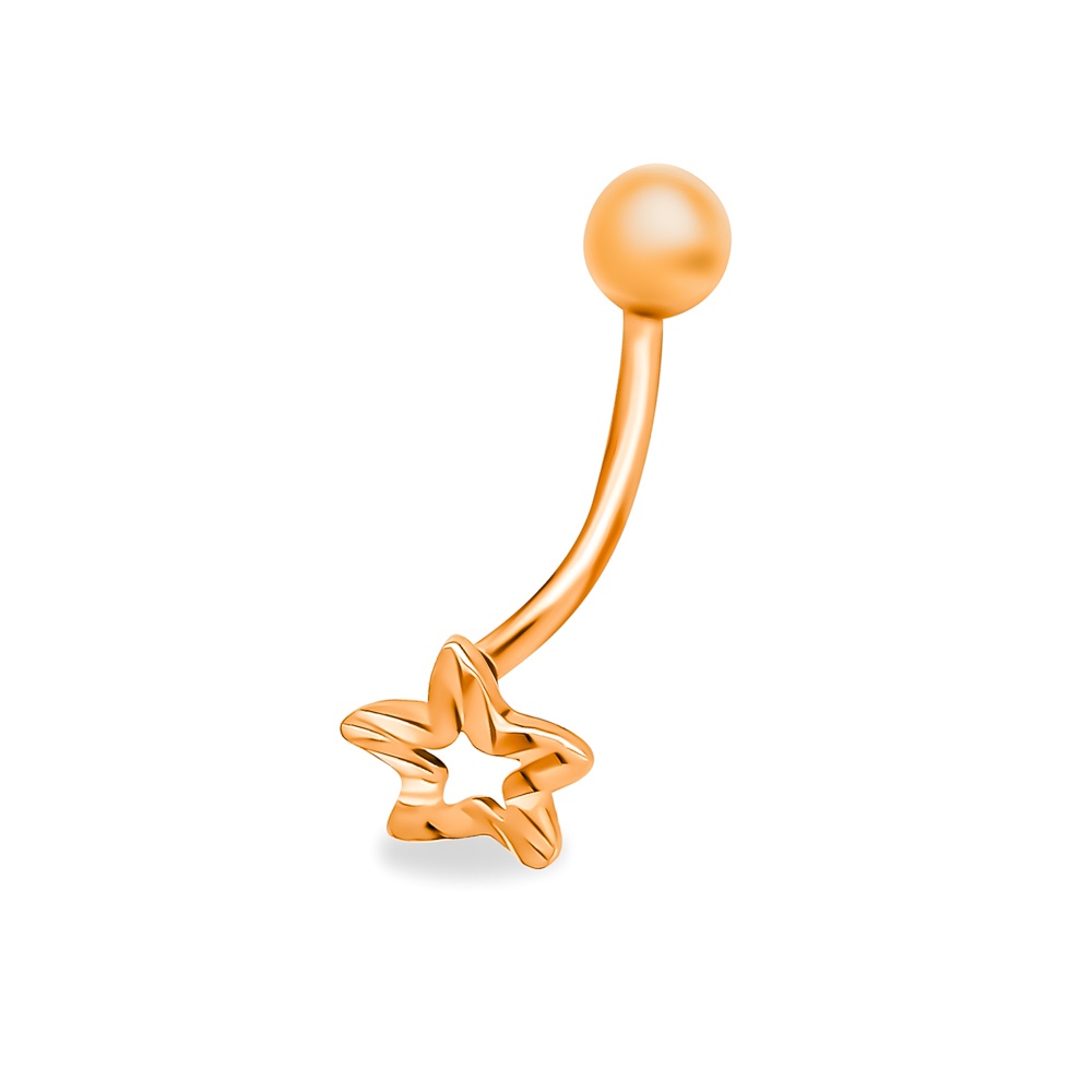 Пирсинг из красного золота 585Gold 608000046