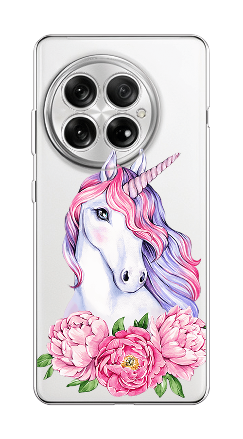 

Чехол на OnePlus 13 "Единорог с пионами", Розовый;белый;зеленый, 155350-1