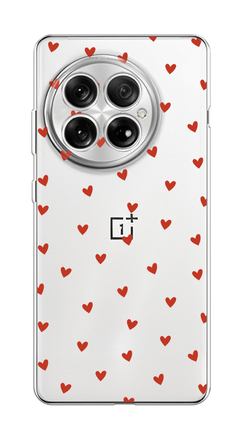 

Чехол на OnePlus 13 "Red hearts", Красный;прозрачный, 155350-1