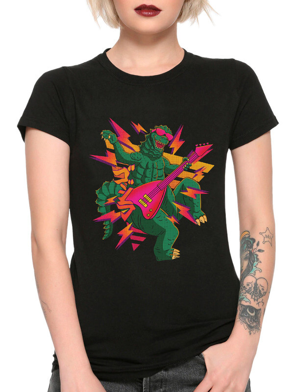 

Футболка женская Dream Shirts Рок Годзилла черная L, Рок Годзилла