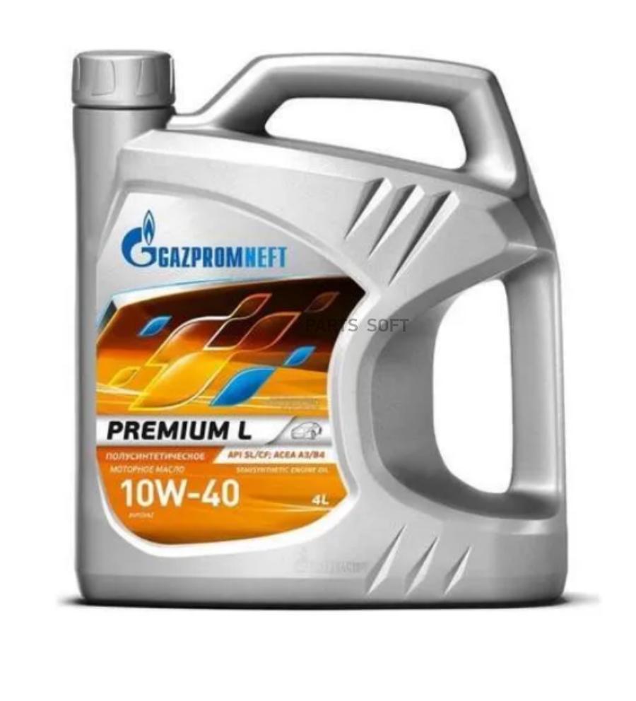 

GAZPROMNEFT Масло моторное Gazpromneft Premium L 10W-40 полусинтетическое 4 л 2389900125