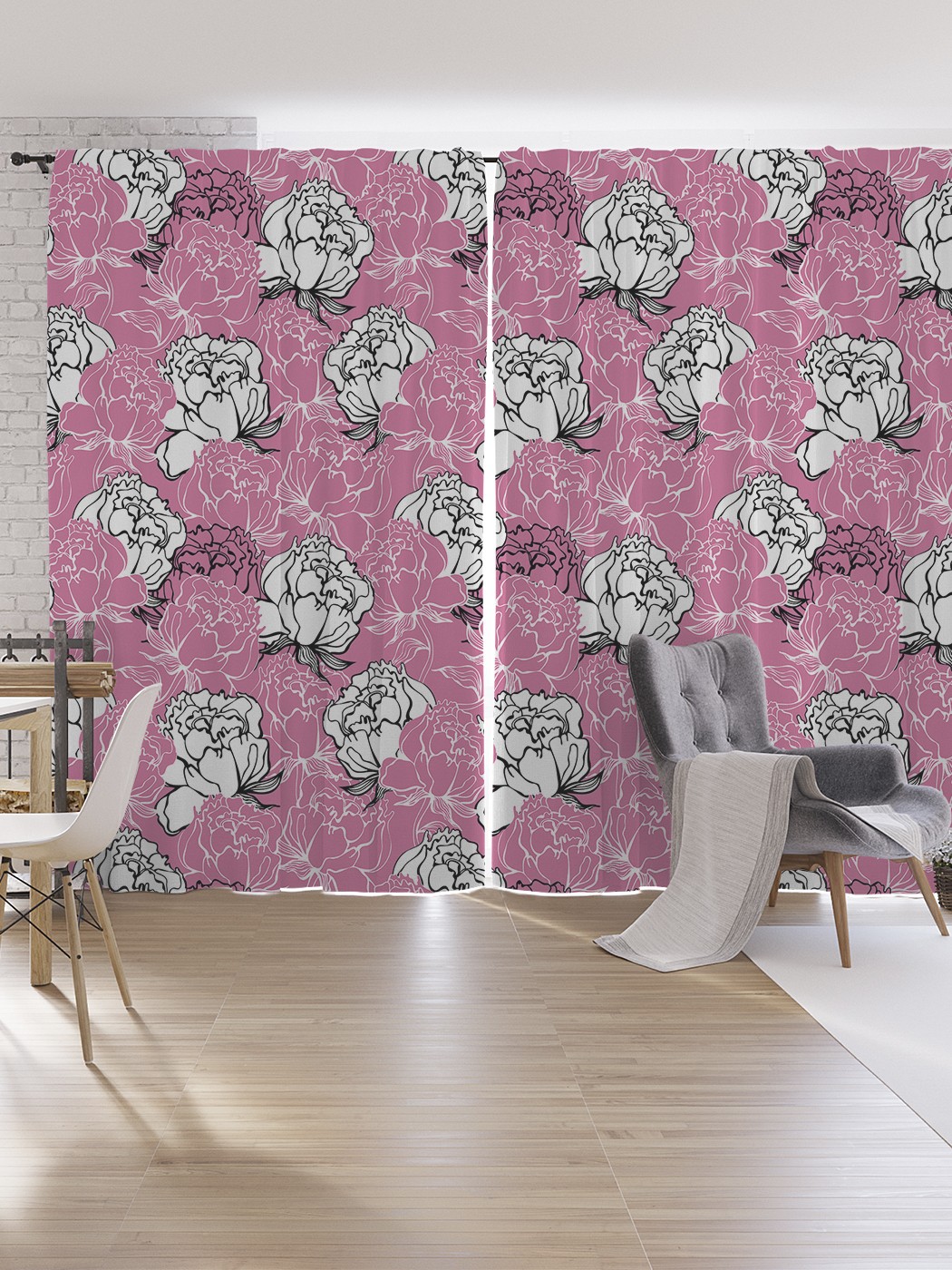 

Шторы под лён JoyArty "Полотно бутонов роз", серия Oxford DeLux, 340х265 см, Полотно бутонов роз