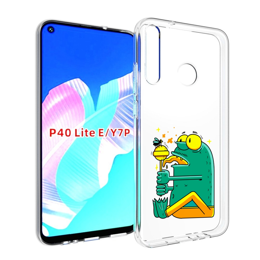 

Чехол бампер MyPads Зеленая лягушка с чупа чупсом для Huawei P40, Прозрачный, Tocco
