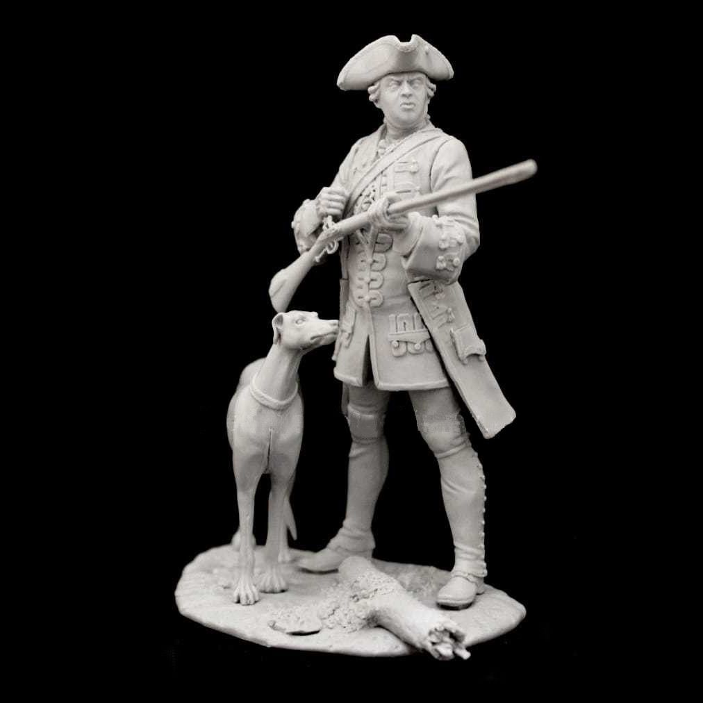 

F-90-01 Дворянин с собакой на охоте Nobleman with a dog