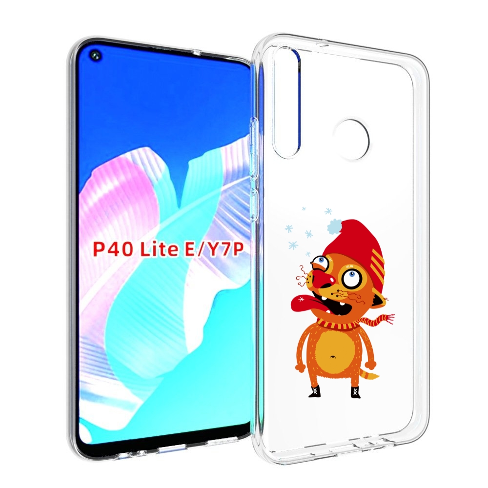 

Чехол бампер MyPads Зимний кот для Huawei P40 Lite E., Прозрачный, Tocco