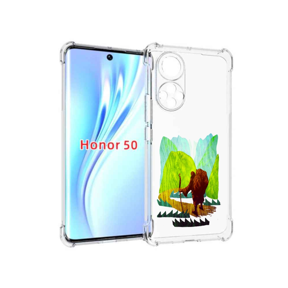 

Чехол бампер MyPads Лесная тропа для Honor 50., Прозрачный, Tocco