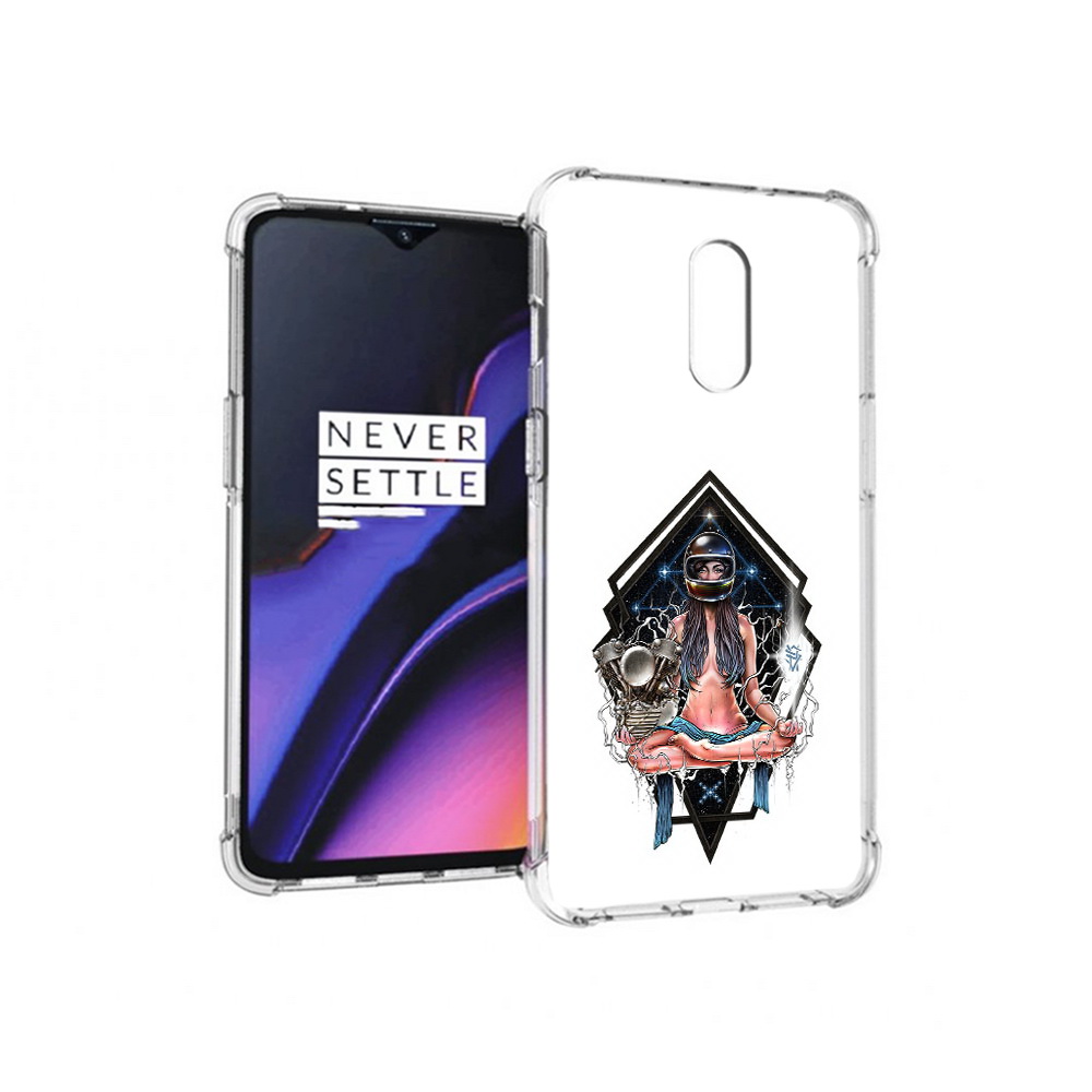 

Чехол MyPads Tocco для OnePlus 7 красивая девушка в шлеме (PT227043.140.406), Прозрачный, Tocco