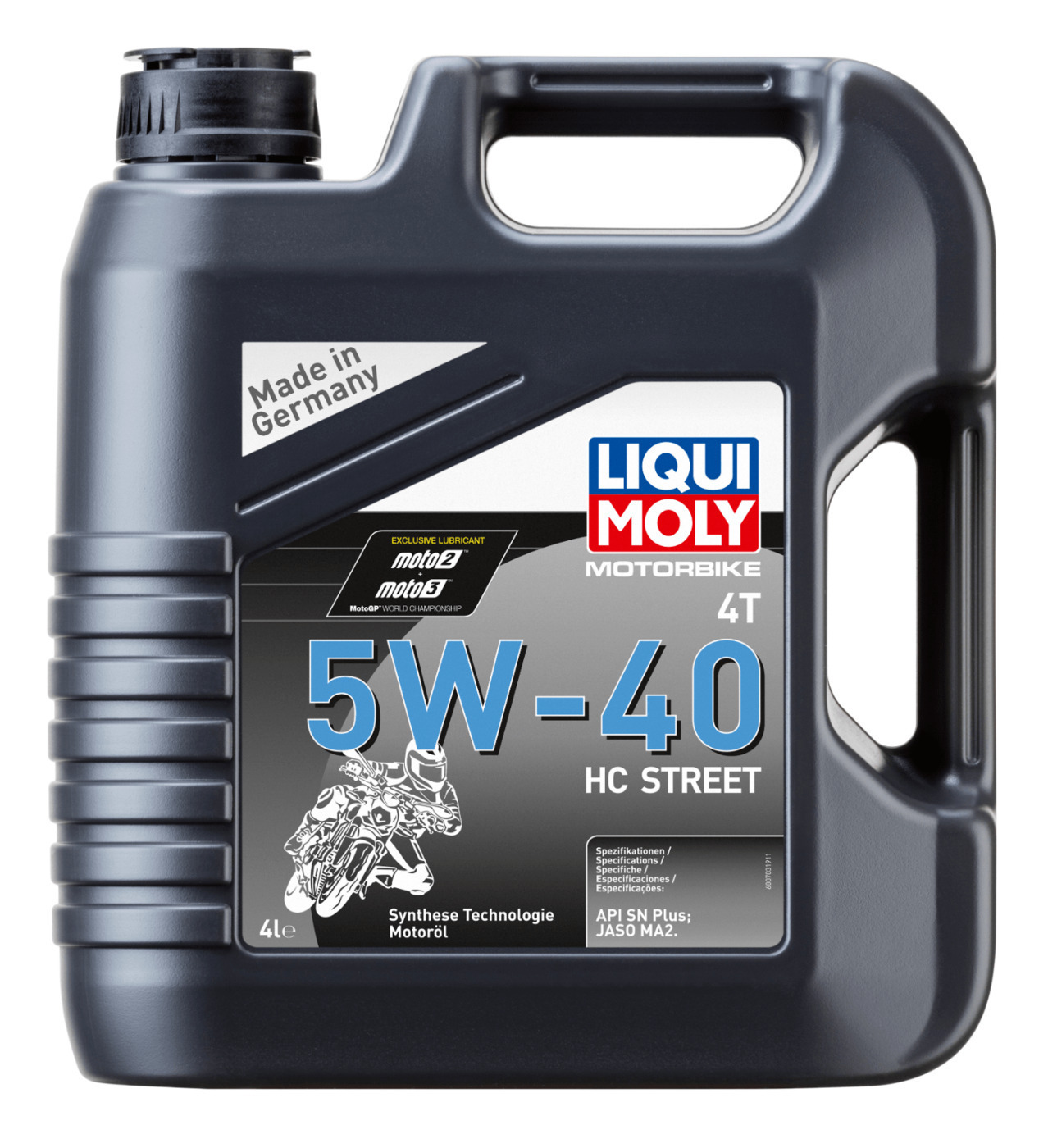 Моторное масло LIQUI MOLY Motorbike 4T HC Street 5W40 SN MA2 4л 100046526176