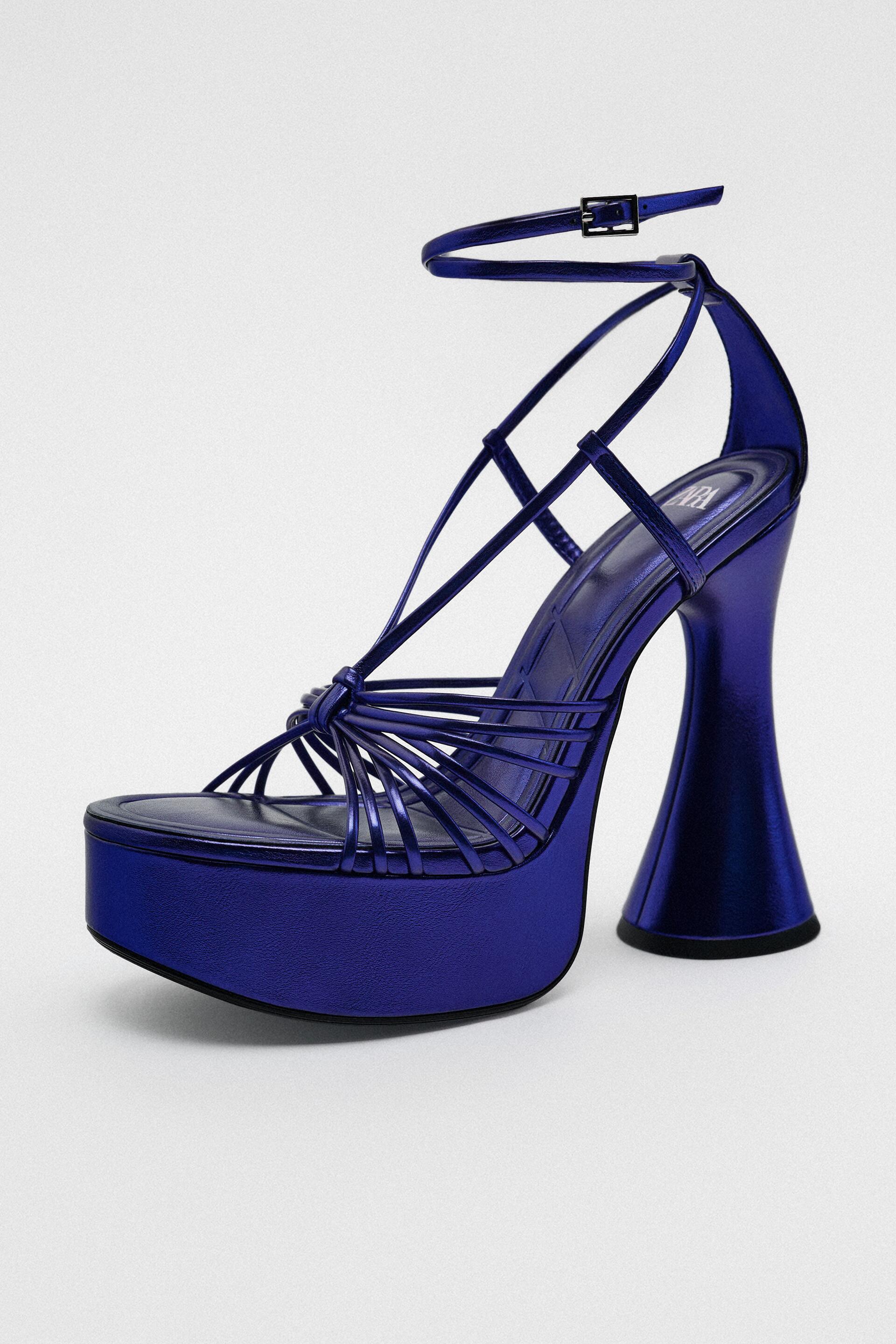 

Босоножки женские ZARA 13361010 синие 39 RU (доставка из-за рубежа), 13361010