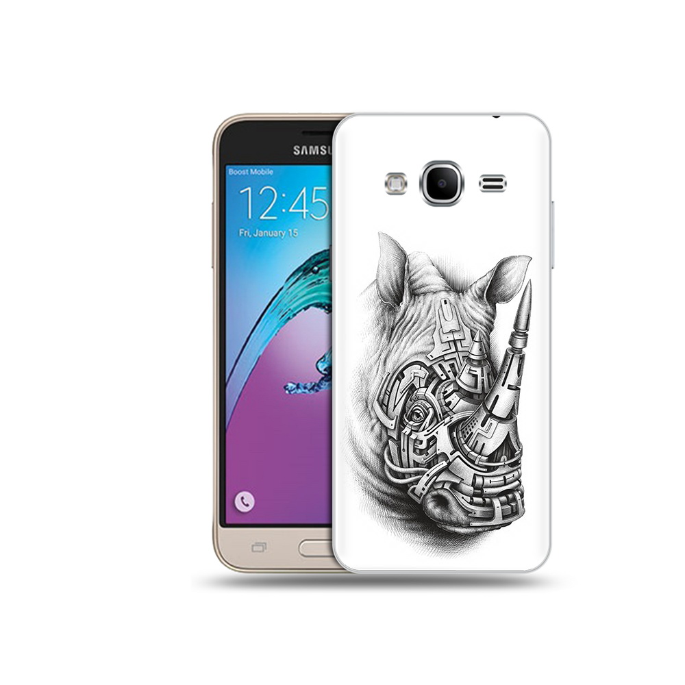 

Чехол MyPads Tocco для Samsung Galaxy J3 (2016) стальной носорог (PT29089.580.620), Прозрачный, Tocco