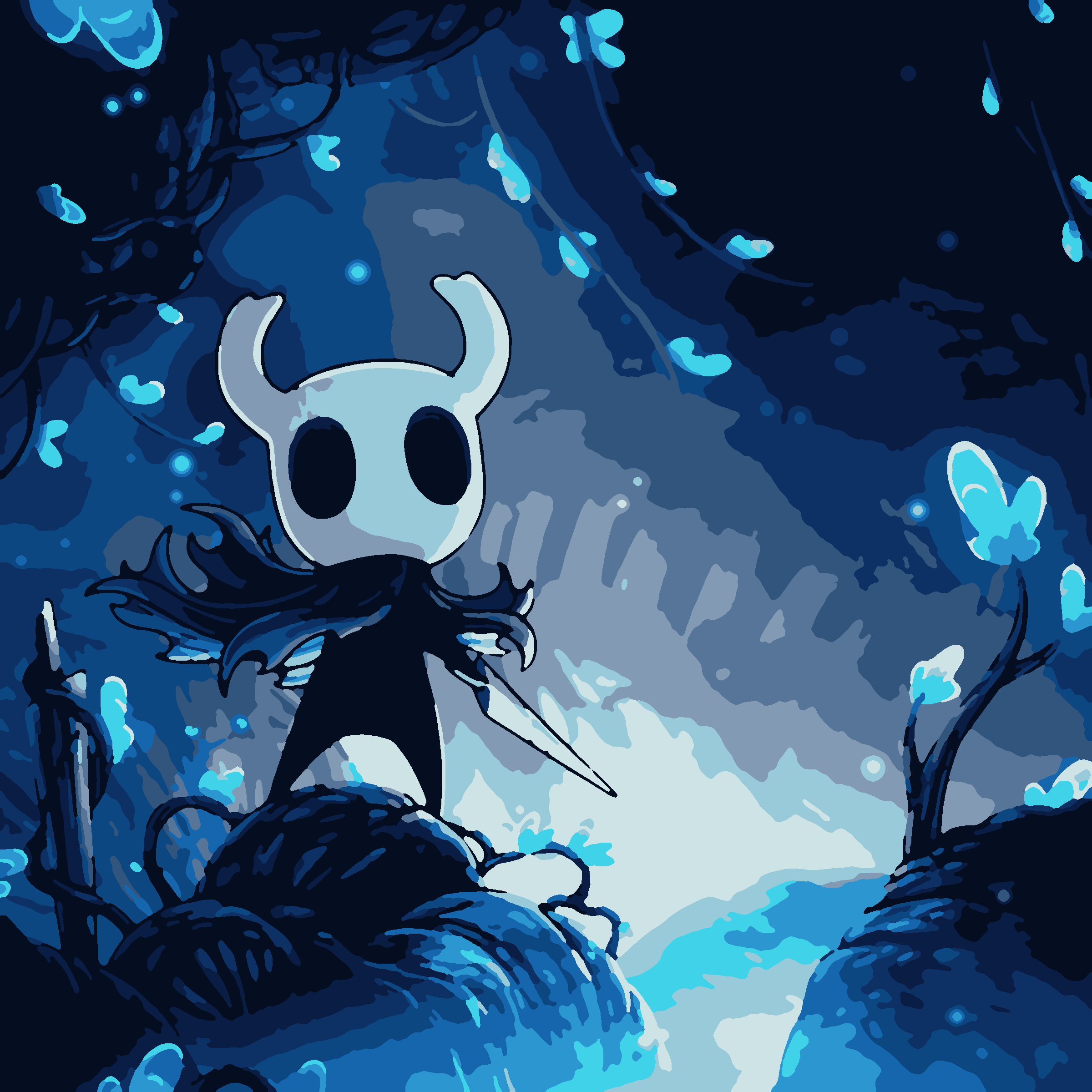 Картина по номерам Samaella Art Hollow Knight, сложность средняя, 12 цветов