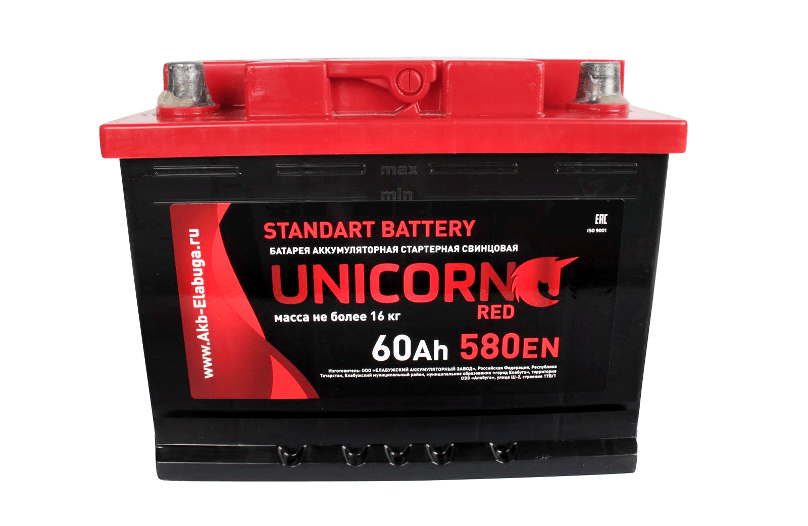 Аккумуляторная батарея UNICORN Red 6СТ60
