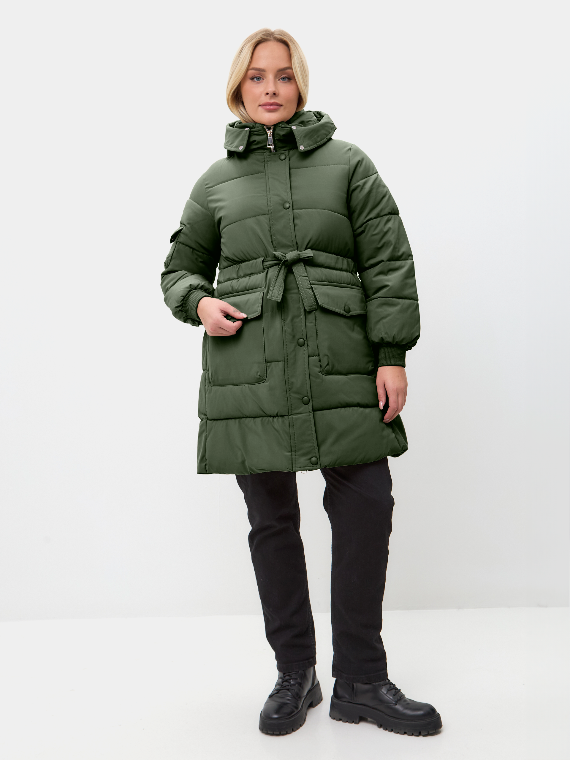 

Куртка женская DaPrivet 231113 зеленая XL, Зеленый, 231113