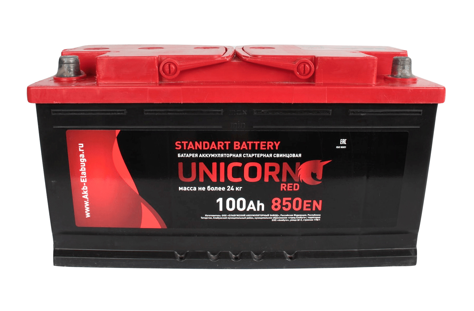 Аккумуляторная батарея UNICORN Red 6СТ100 обратная