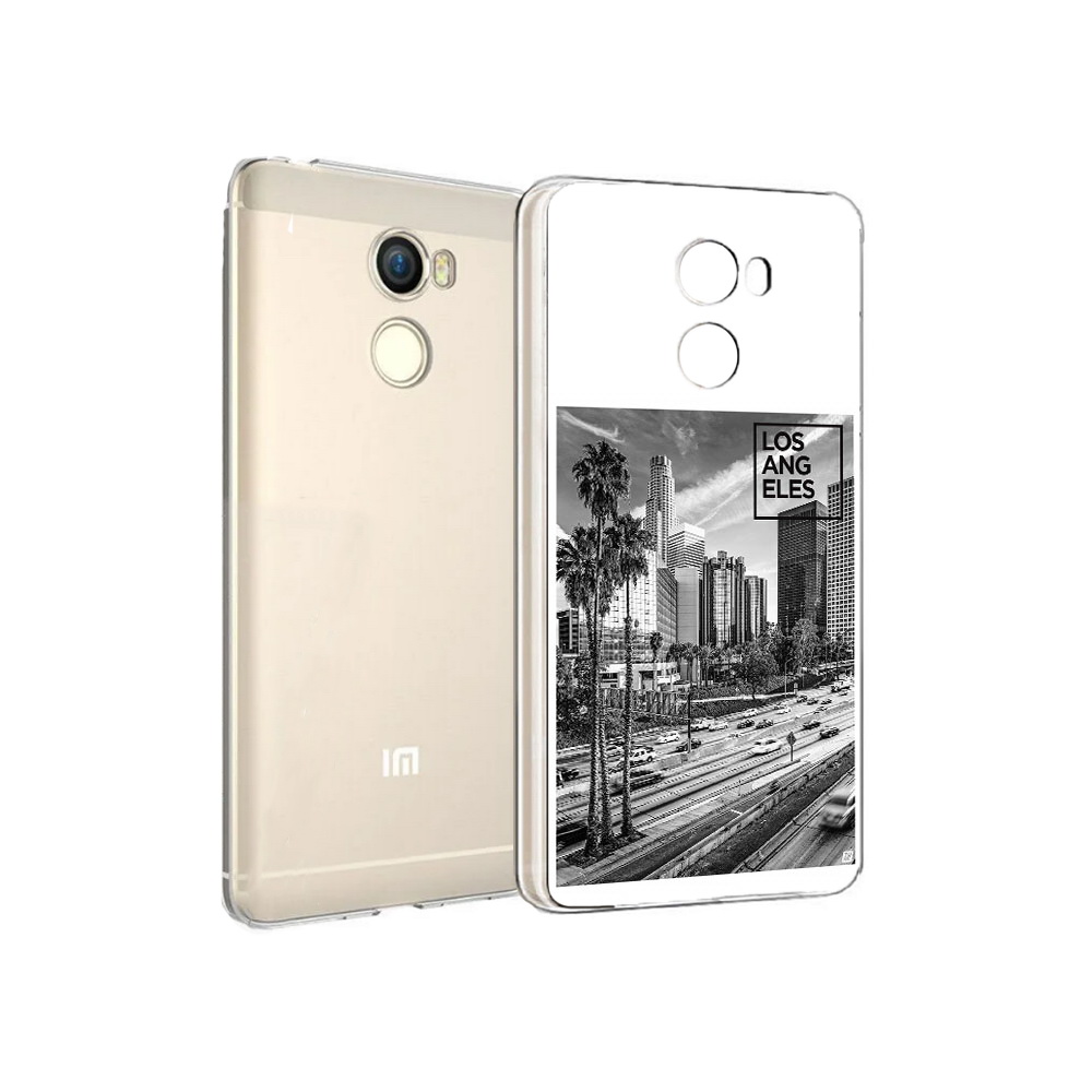Чехол MyPads Tocco для Xiaomi Redmi 4 черно белый лос анджелес (PT47306.287.685)