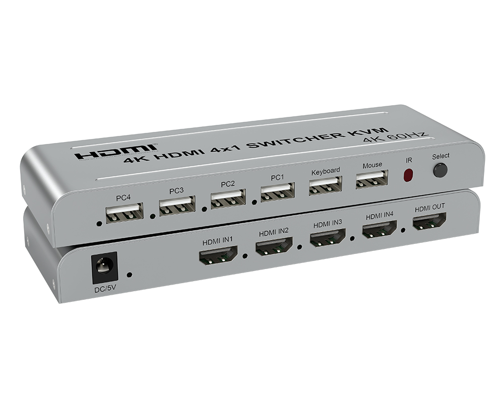 KVM Переключатель HDMI 4х1 + USB Ver. 2.0 Ultra HD 4Кх2К 3D Vconn