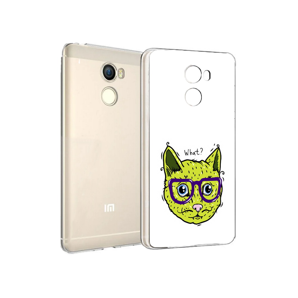 

Чехол MyPads Tocco для Xiaomi Redmi 4 Зеленый кот (PT47306.287.86), Прозрачный, Tocco