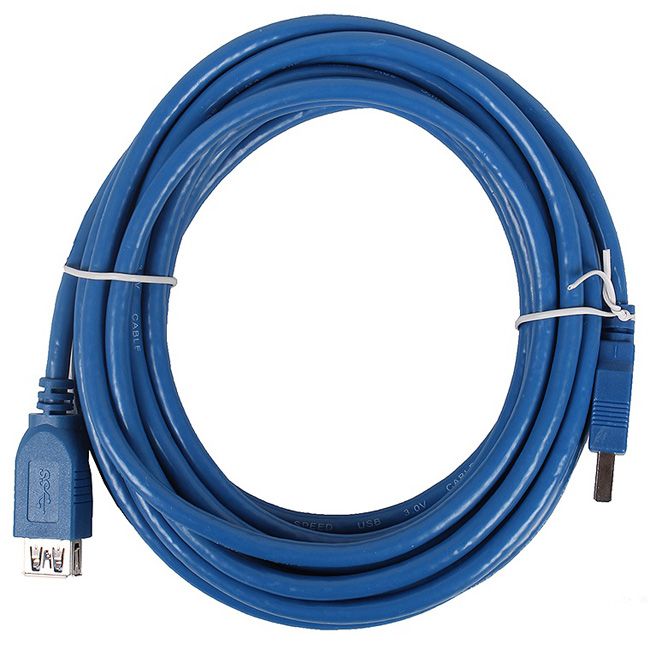 фото Кабель vcom usb a-usb a, m-f 5м blue (vus7065)