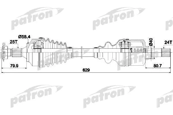 

Приводной вал PATRON PDS0147