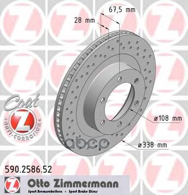

Диск тормозной TOYOTA SPORT с антикоррозионным покрытием Coat Z