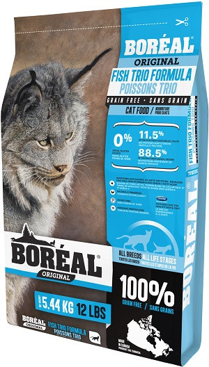 фото Сухой корм для кошек boreal original, 3 вида рыбы, 5.44кг