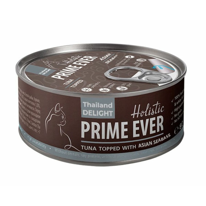

Консервы для кошек Prime Ever Delight, тунец, 80г, Delight