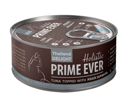 фото Влажный корм для кошек prime ever, тунец, 80г