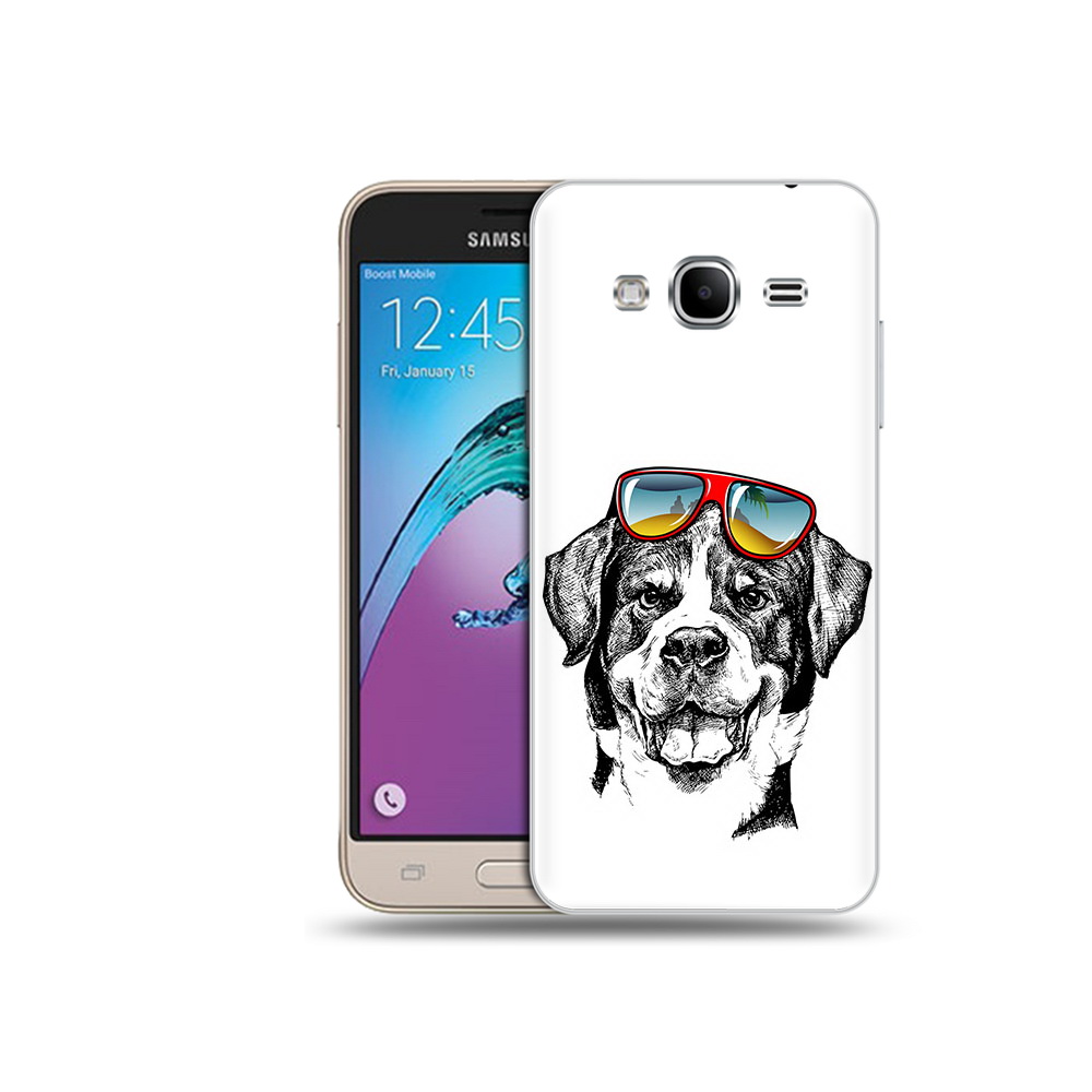 

Чехол MyPads Tocco для Samsung Galaxy J3 (2016) счастливая собака (PT29089.580.631), Прозрачный, Tocco