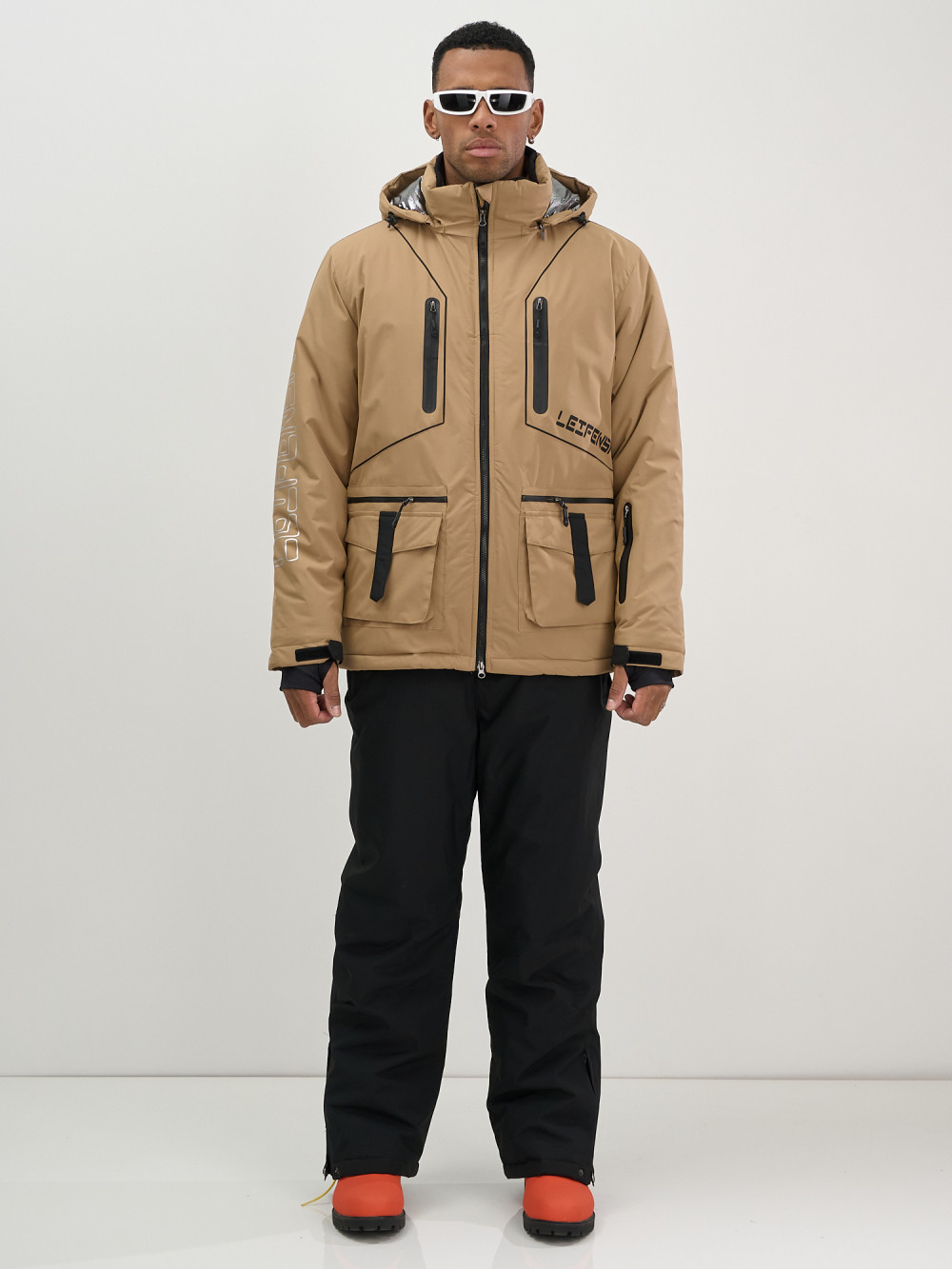 

Горнолыжный костюм мужской зимний MTFORCE бежевого цвета 394B, 54, Бежевый, 394