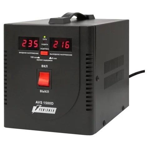 Однофазный стабилизатор Powerman AVS-1500D черный